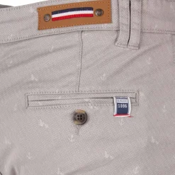 BLAGGIO Bermuda chino imprime valon Homme GRIS Hot