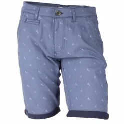 BLAGGIO Bermuda chino imprime valon Homme BLEU FONCE Outlet