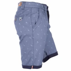 BLAGGIO Bermuda chino imprime valon Homme BLEU FONCE Outlet