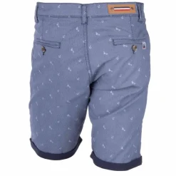 BLAGGIO Bermuda chino imprime valon Homme BLEU FONCE Outlet