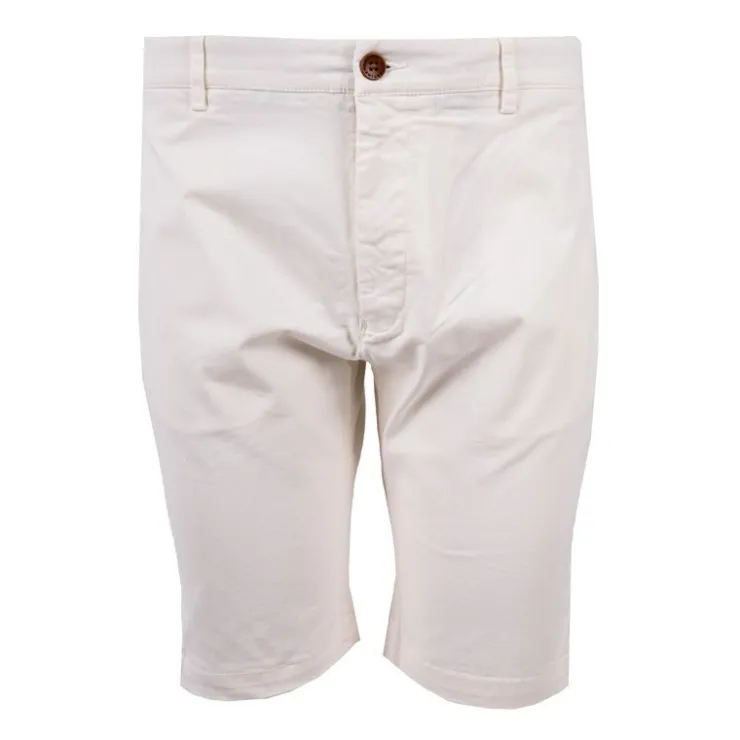 APPARTINENZA Bermuda chino uni Homme BLANC New