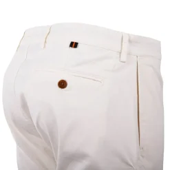 APPARTINENZA Bermuda chino uni Homme BLANC New