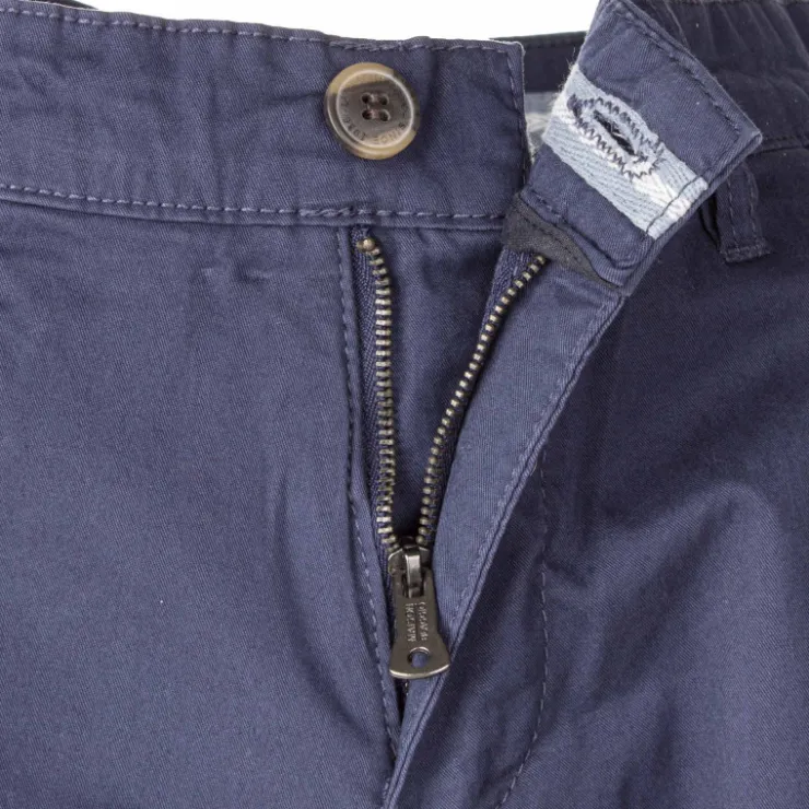 BLAGGIO Bermuda chino venili coton stretch fermeture éclair Homme BLEU New