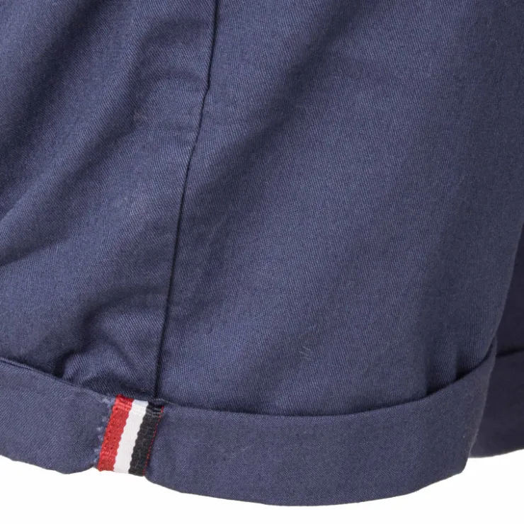 BLAGGIO Bermuda chino venili coton stretch fermeture éclair Homme BLEU New