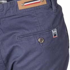BLAGGIO Bermuda chino venili coton stretch fermeture éclair Homme BLEU New