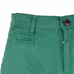 BLAGGIO Bermuda chino venili coton stretch popeline revers gansé bouton Homme VERT FONCE Online
