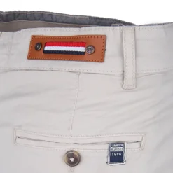 BLAGGIO Bermuda chino venili coton stretch popeline revers gansé bouton Homme BEIGE Online