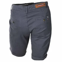 BLAGGIO Bermuda chino venili coton stretch fermeture éclair Homme GRIS FONCE