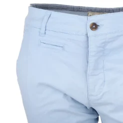 BLAGGIO Bermuda chino venili coton stretch popeline revers gansé bouton Homme BLEU CLAIR Online