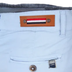 BLAGGIO Bermuda chino venili coton stretch popeline revers gansé bouton Homme BLEU CLAIR Online