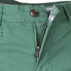 BLAGGIO Bermuda chino venili coton stretch fermeture éclair Homme VERT FONCE Clearance