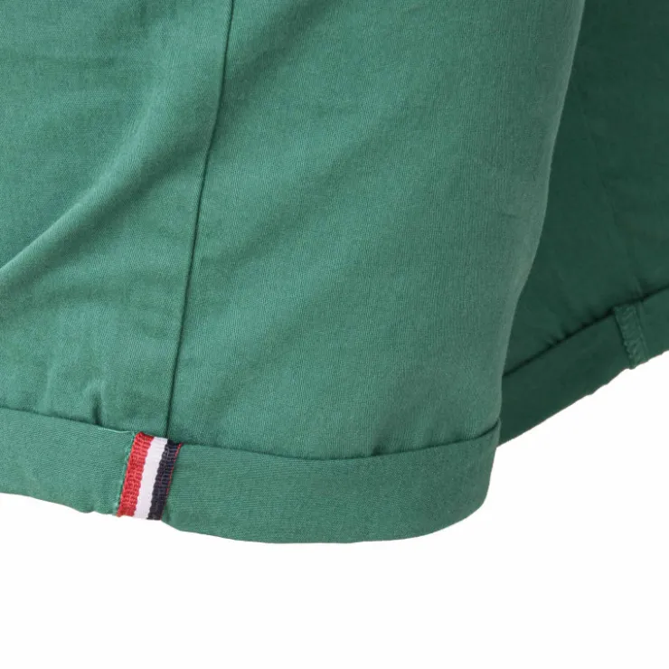 BLAGGIO Bermuda chino venili coton stretch fermeture éclair Homme VERT FONCE Clearance