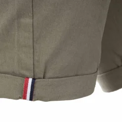 BLAGGIO Bermuda chino venili coton stretch fermeture éclair Homme KAKI Best