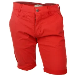 BLAGGIO Bermuda chino venili coton stretch popeline revers gansé bouton Homme ORANGE Discount