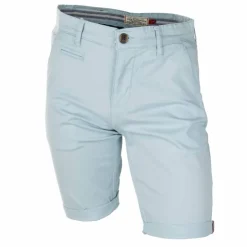 BLAGGIO Bermuda chino venili coton stretch fermeture éclair Homme BLEU CLAIR Online