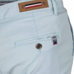 BLAGGIO Bermuda chino venili coton stretch fermeture éclair Homme BLEU CLAIR Online