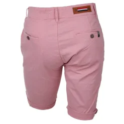 BLAGGIO Bermuda chino venili coton stretch popeline revers gansé bouton Homme ROSE New