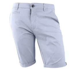 BLAGGIO Bermuda chino venili coton stretch fermeture éclair Homme BLEU CIEL New