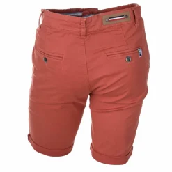 BLAGGIO Bermuda chino venili coton stretch fermeture éclair Homme ORANGE New