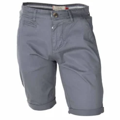 BLAGGIO Bermuda chino venili coton stretch fermeture éclair Homme BLEU PETROLE
