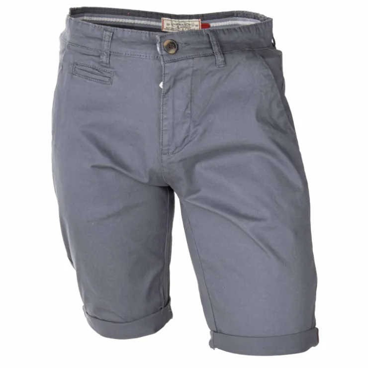 BLAGGIO Bermuda chino venili coton stretch fermeture éclair Homme BLEU PETROLE