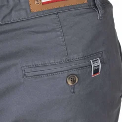 BLAGGIO Bermuda chino venili coton stretch fermeture éclair Homme BLEU PETROLE