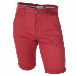 BLAGGIO Bermuda chino venili coton stretch fermeture éclair Homme ROUGE Best