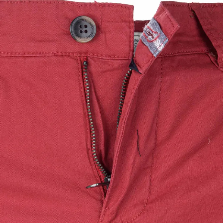 BLAGGIO Bermuda chino venili coton stretch fermeture éclair Homme ROUGE Best