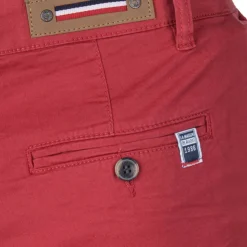 BLAGGIO Bermuda chino venili coton stretch fermeture éclair Homme ROUGE Best