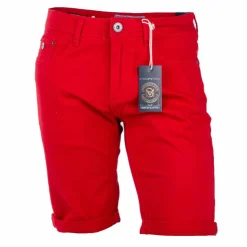 BLAGGIO Bermuda coton stretch 5 poches Valley Homme ROUGE New