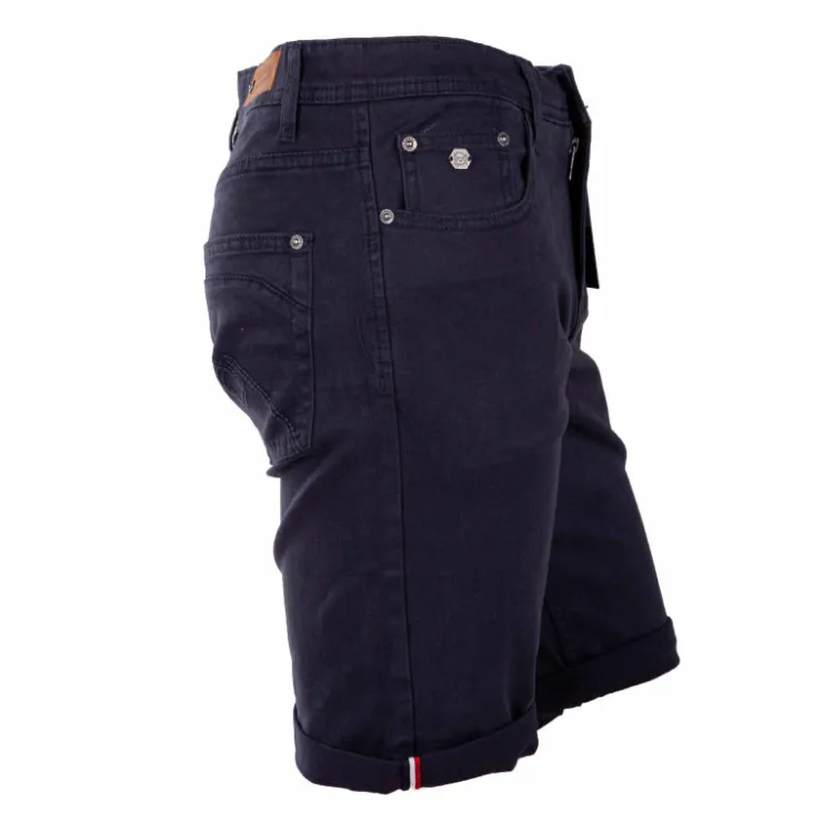 BLAGGIO Bermuda coton stretch 5 poches Valley Homme BLEU FONCE New