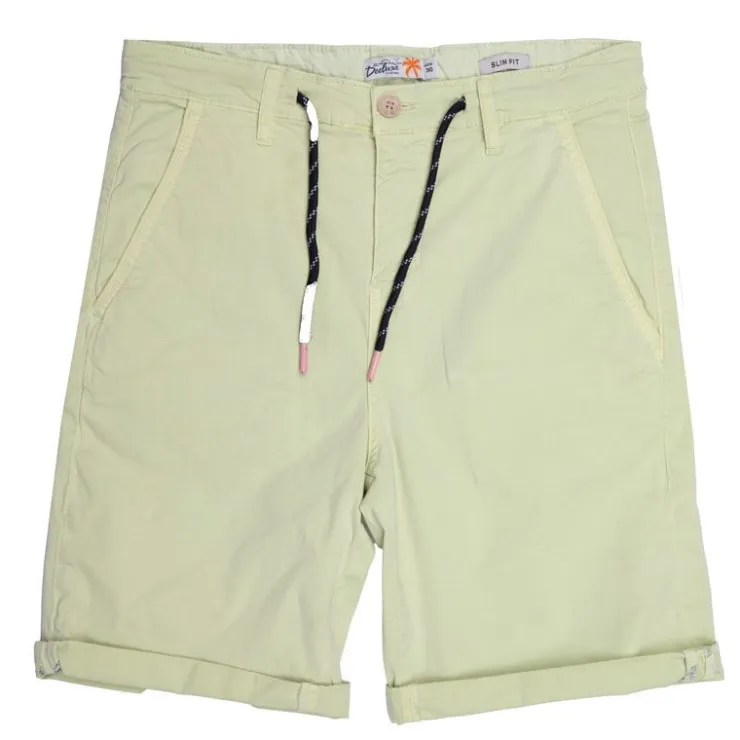 DEELUXE 74 Bermuda couleur unie avec corde avec ourlets Homme VERT CLAIR Online