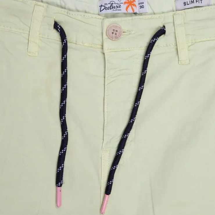 DEELUXE 74 Bermuda couleur unie avec corde avec ourlets Homme VERT CLAIR Online