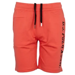US POLO Bermuda de sport coton grand logo Homme ORANGE New