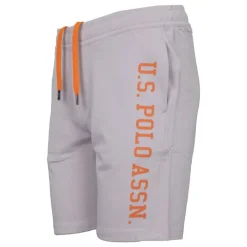 US POLO Bermuda de sport coton grand logo Homme GRIS CLAIR