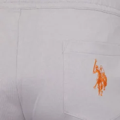 US POLO Bermuda de sport coton grand logo Homme GRIS CLAIR