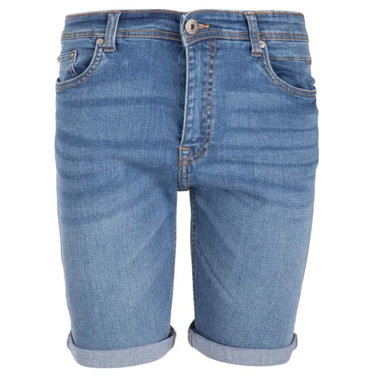 BLAGGIO Bermuda denim vasto délavé Homme BLEU Outlet