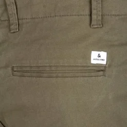 JACK & JONES Bermuda droit coton stretch Homme KAKI Hot