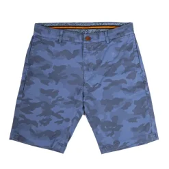 APPARTINENZA Bermuda en coton bio motif camouflage Homme BLEU Sale