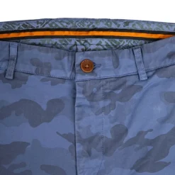 APPARTINENZA Bermuda en coton bio motif camouflage Homme BLEU Sale