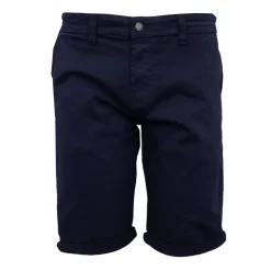 BILL TORNADE Bermuda en coton chino avec revers Homme BLEU FONCE