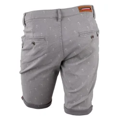 BLAGGIO Bermuda imprimé 98% coton vadim Homme GRIS New