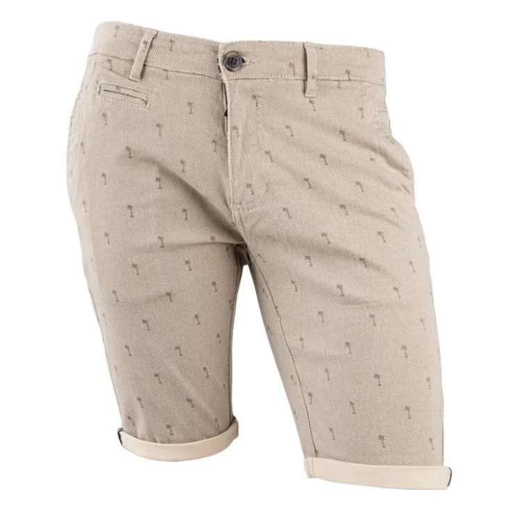 BLAGGIO Bermuda imprimé 98% coton vadim Homme BEIGE Outlet