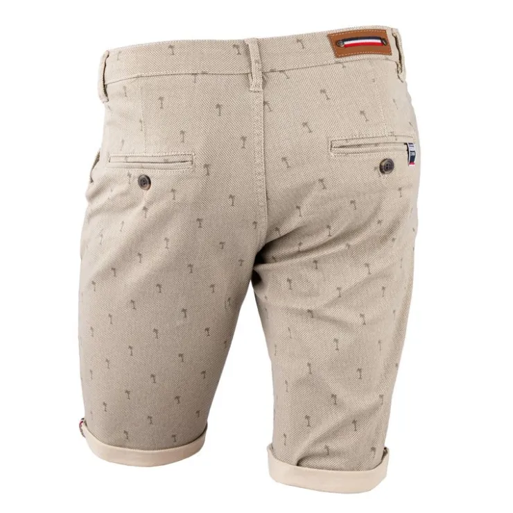 BLAGGIO Bermuda imprimé 98% coton vadim Homme BEIGE Outlet