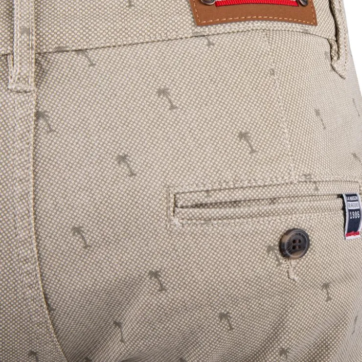 BLAGGIO Bermuda imprimé 98% coton vadim Homme BEIGE Outlet