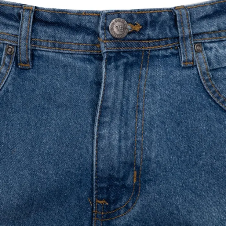 PANAME BROTHERS Bermuda poches jean coton benji Homme BLEU Discount