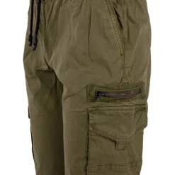 PANAME BROTHERS Bermuda taille élastique bulle cargo Homme KAKI Best