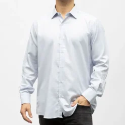 BILL TORNADE Bill00 chemise coton poly blanc - sergÉ Homme BLEU CLAIR