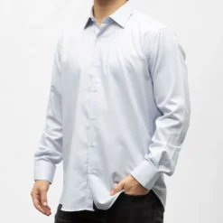 BILL TORNADE Bill00 chemise coton poly blanc - sergÉ Homme BLEU CLAIR