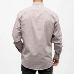 BILL TORNADE Bill00 chemise coton poly Éclatant - pied de poule Homme BLANC New